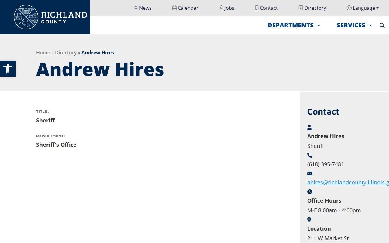 Richland County sheriff arrest search contact information