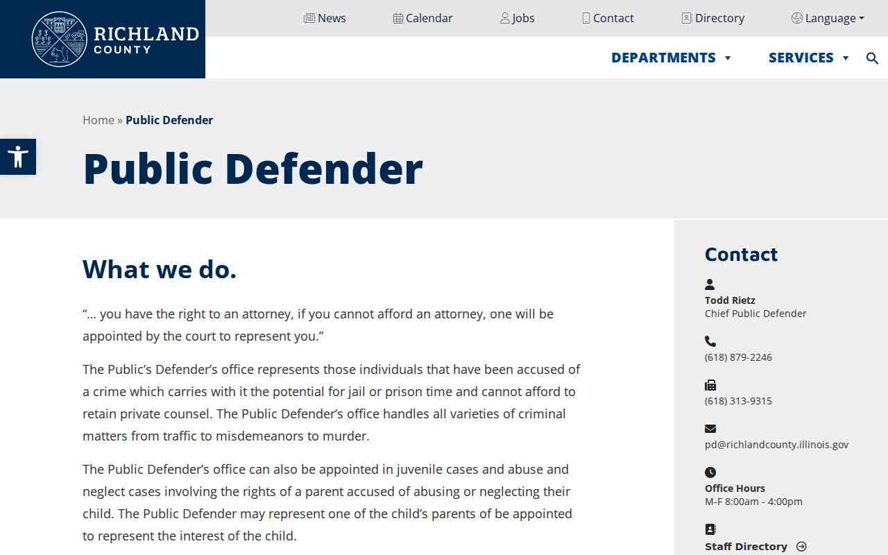 Olney criminal records Public Defender source