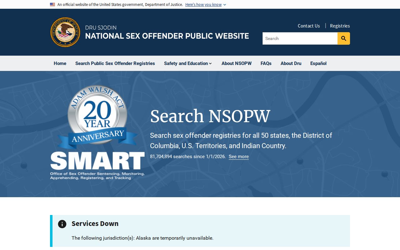 National registry search supplement for Richland County sex offender checks