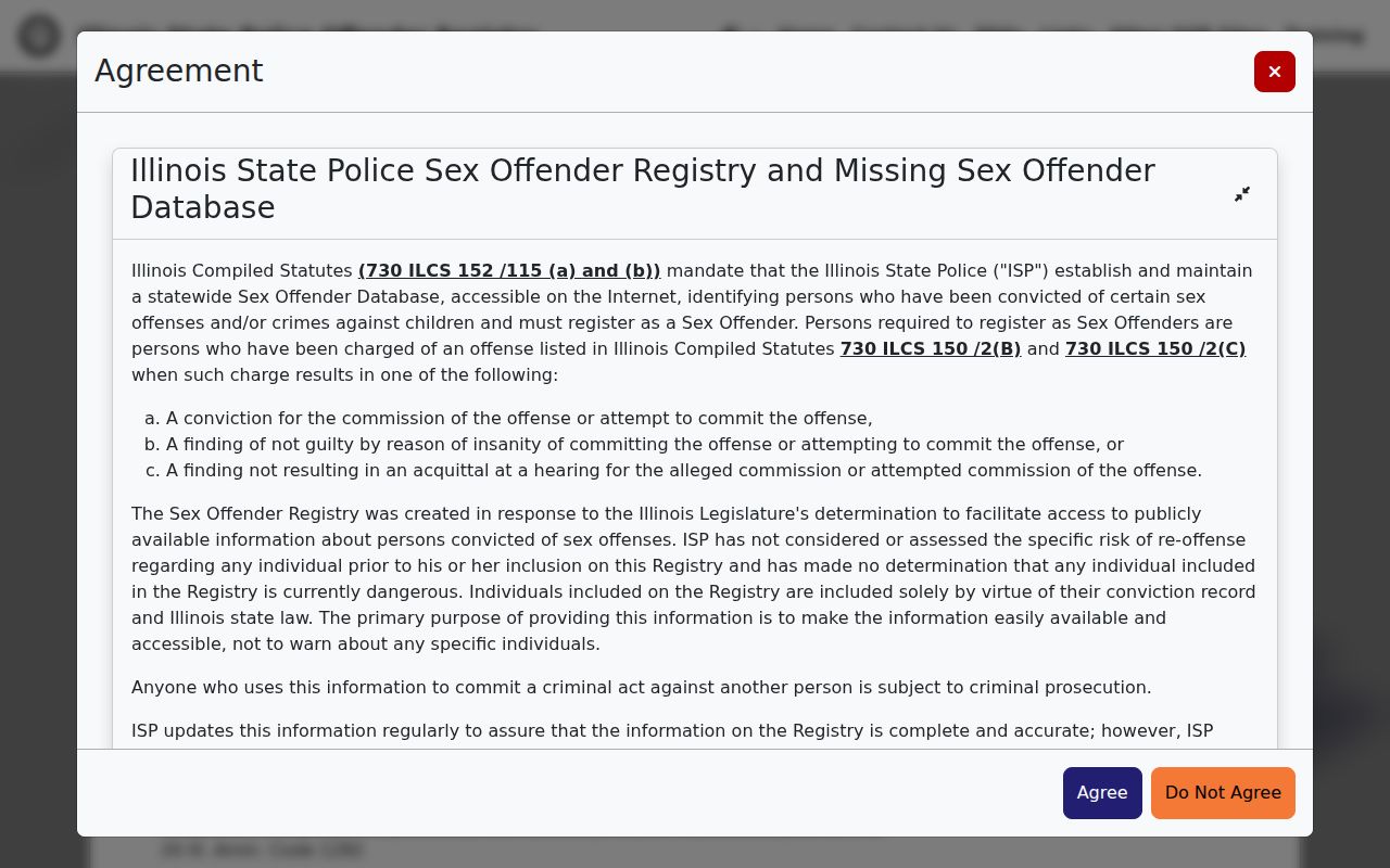 Richland County sex offender registry search screen